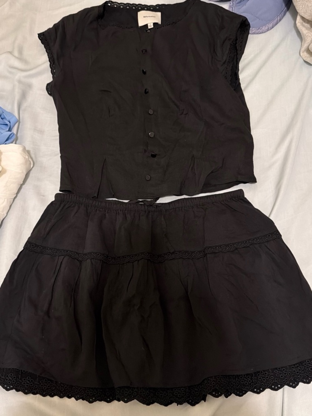 Reformation valetta set in black